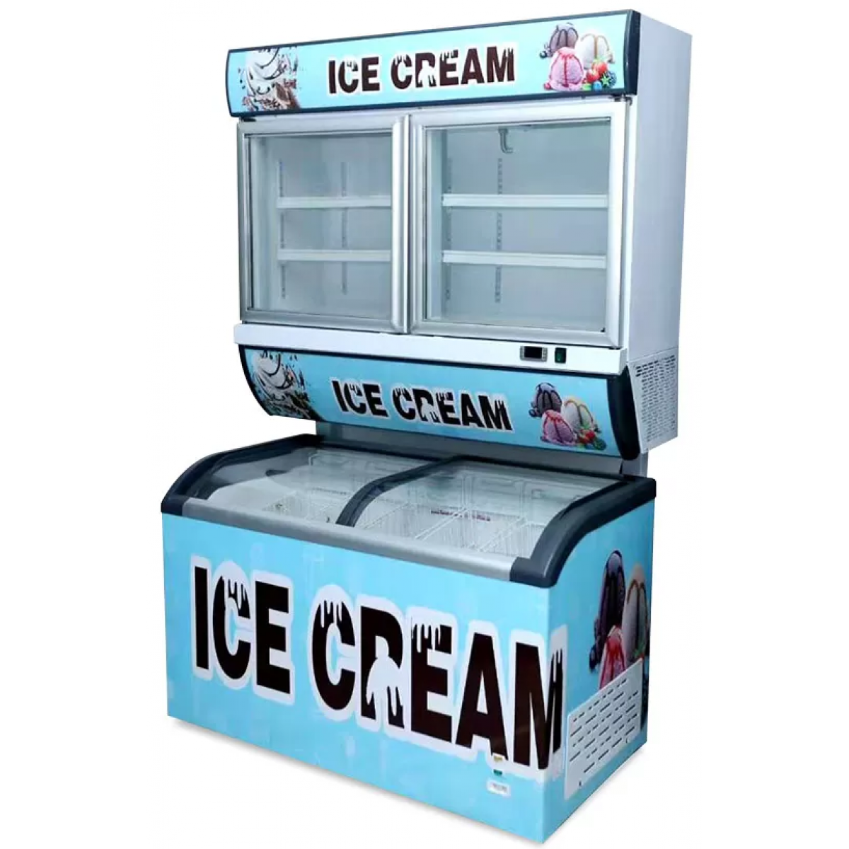 Verygood UP-1200 605公升 超市子母冷凍冷藏展示櫃